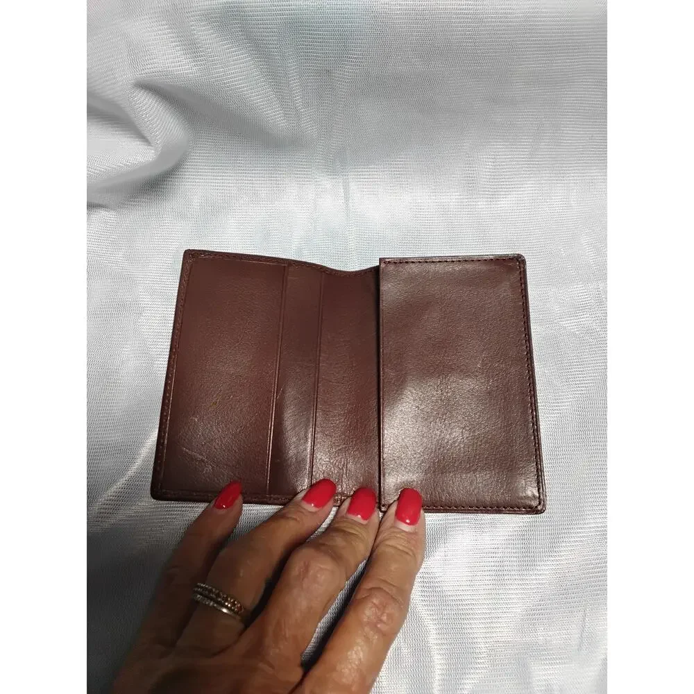COACH Men's Brown leather wallet pre-owned nice low price Retail 78.00